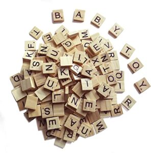 qmet 1000 scrabble letters for crafts - wood scrabble tiles - diy wood gift decoration - making alphabet coasters and scrabble crossword game