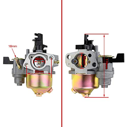 Carb Carburetor with Gaskets Fuel Line Filter for Predator 196cc 212cc 6.5hp Coleman Powersports CT200U Trail 200 CT200U-EX BT200X Baja Warrior MB200 Mini bike KT196 Twister 80T Go Kart Cart Parts