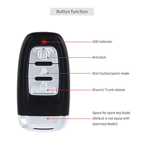 EASYGUARD EC003-NS PKE car Alarm Proximity Entry Push Start Button Remote Engine Start Shock Alarm Warning DC12V