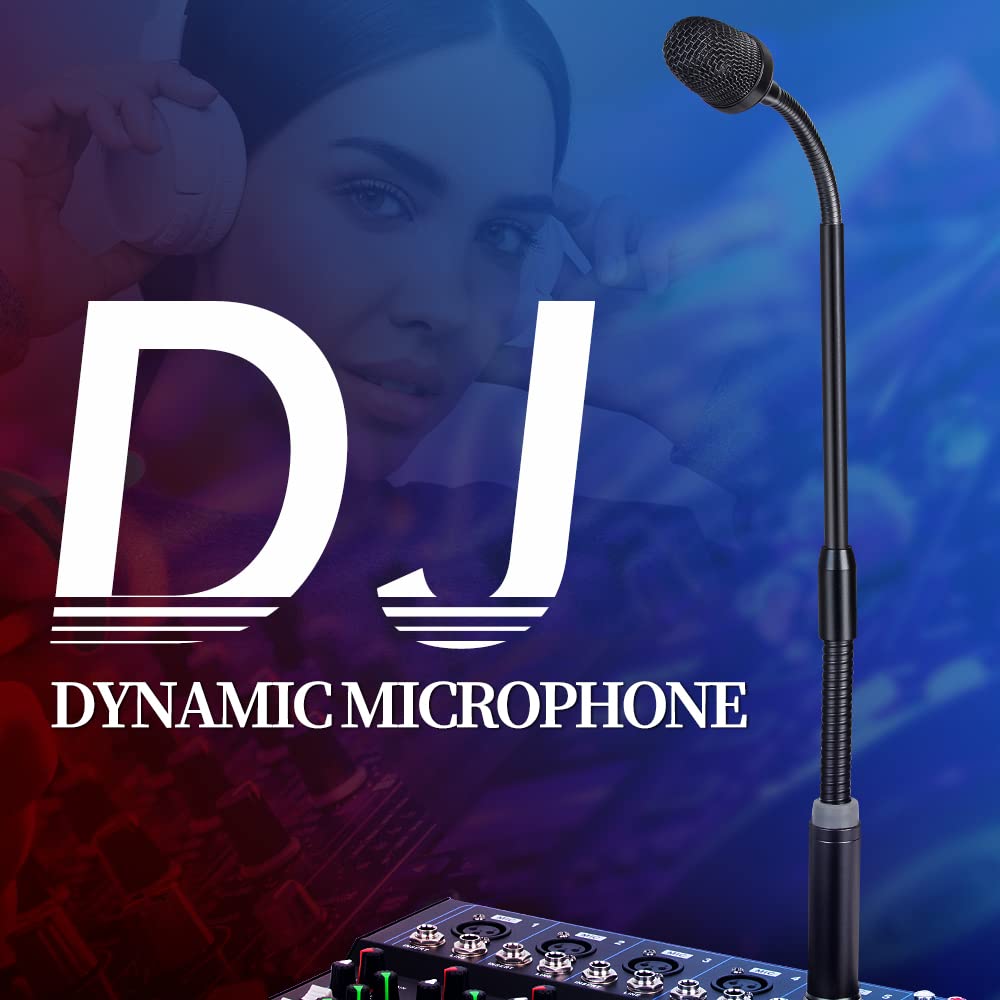 Depusheng Professional Dynamic DJ Microphone for Mixer Dedicated Disc Shouting Microphone KTV Bar Gooseneck DJ Mic