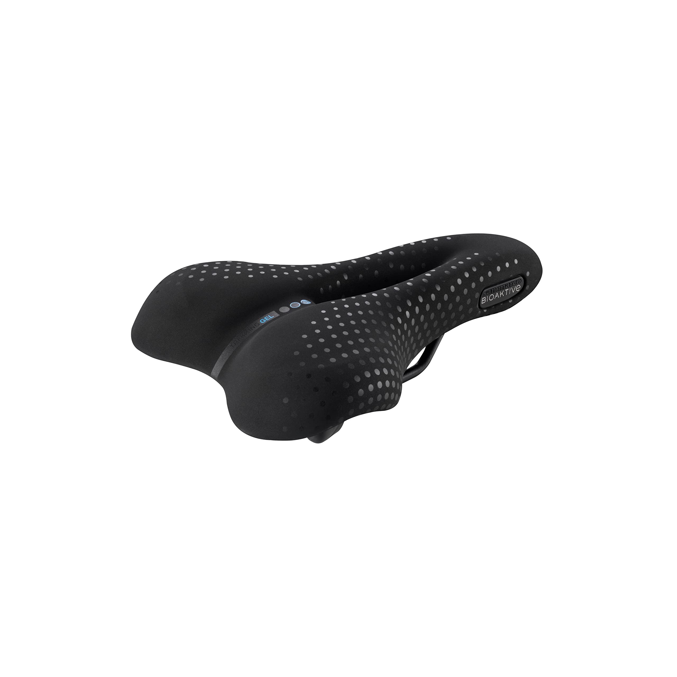 Selle San Marco Unisex – Adults BIOACTIVE Trekking Open Fit Gel Saddles, Black Suede, S