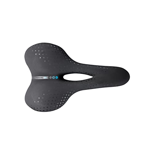 Selle San Marco Unisex – Adults BIOACTIVE Trekking Open Fit Gel Saddles, Black Suede, S