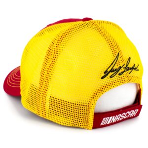 Checkered Flag Joey Logano Victory Lane Shell Pennzoil Sponsor Team Mesh Hat Red/Yellow