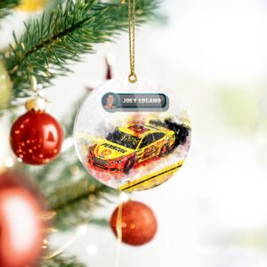 Ornament Joey Clear Logano Memorial Xmas Tree Acrylic Christmas Ornaments Keepsake Home Decor White