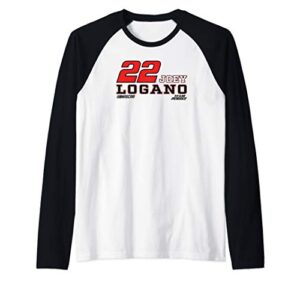 nascar - joey logano - driver raglan baseball tee