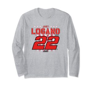 nascar - joey logano - flag long sleeve t-shirt