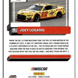 Joey Logano 2023 Donruss #119 NM+-MT+ NASCAR Racing Cars
