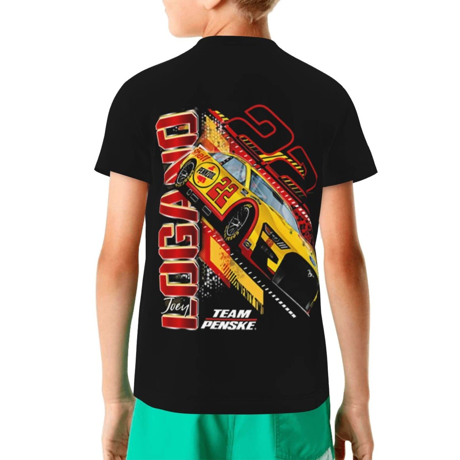 ASFRSH Joey Logano 22 Shirt for Teen Girl & Boy Printing Short Sleeve Tee Athletic Classic Shirt Crewneck T-Shirt