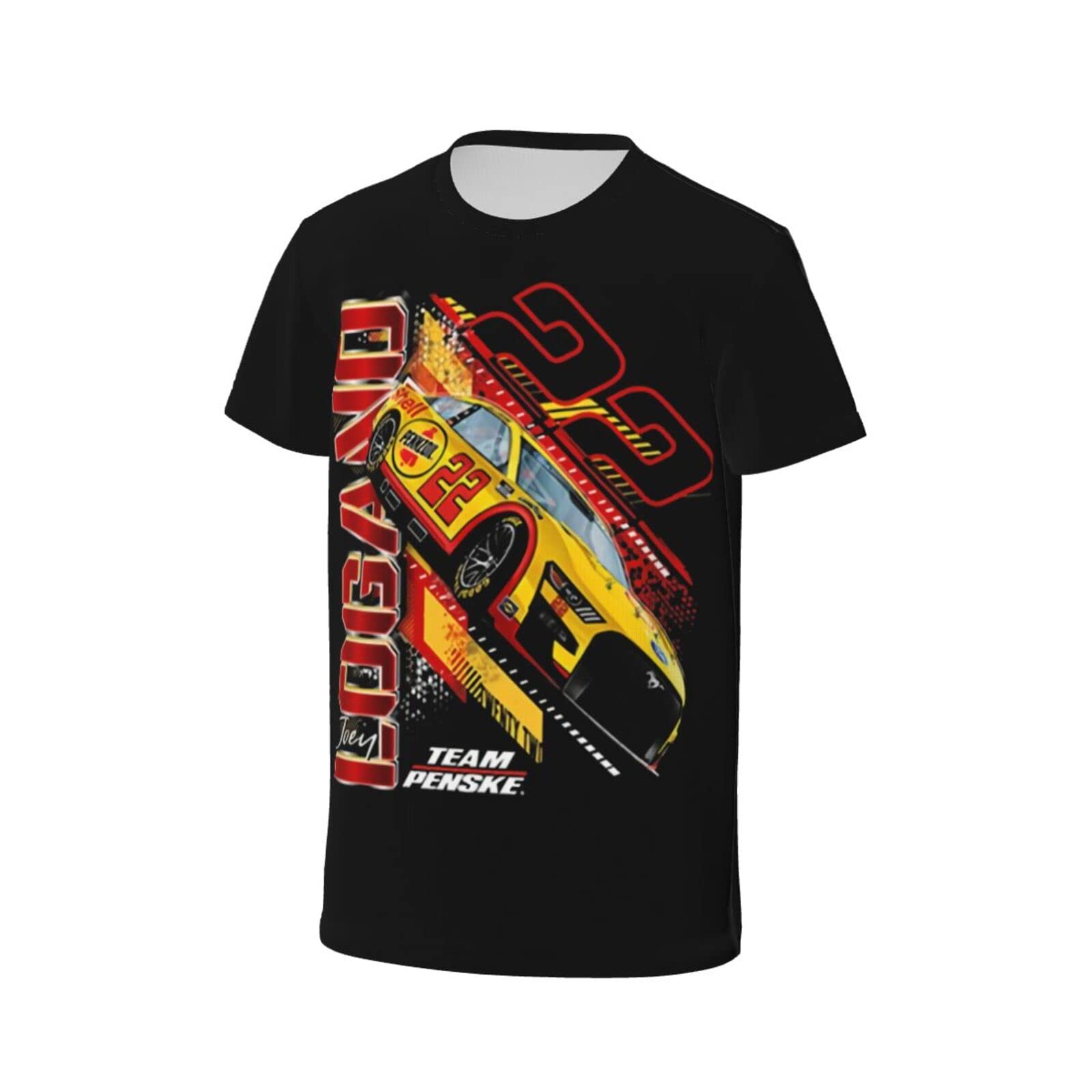 ASFRSH Joey Logano 22 Shirt for Teen Girl & Boy Printing Short Sleeve Tee Athletic Classic Shirt Crewneck T-Shirt