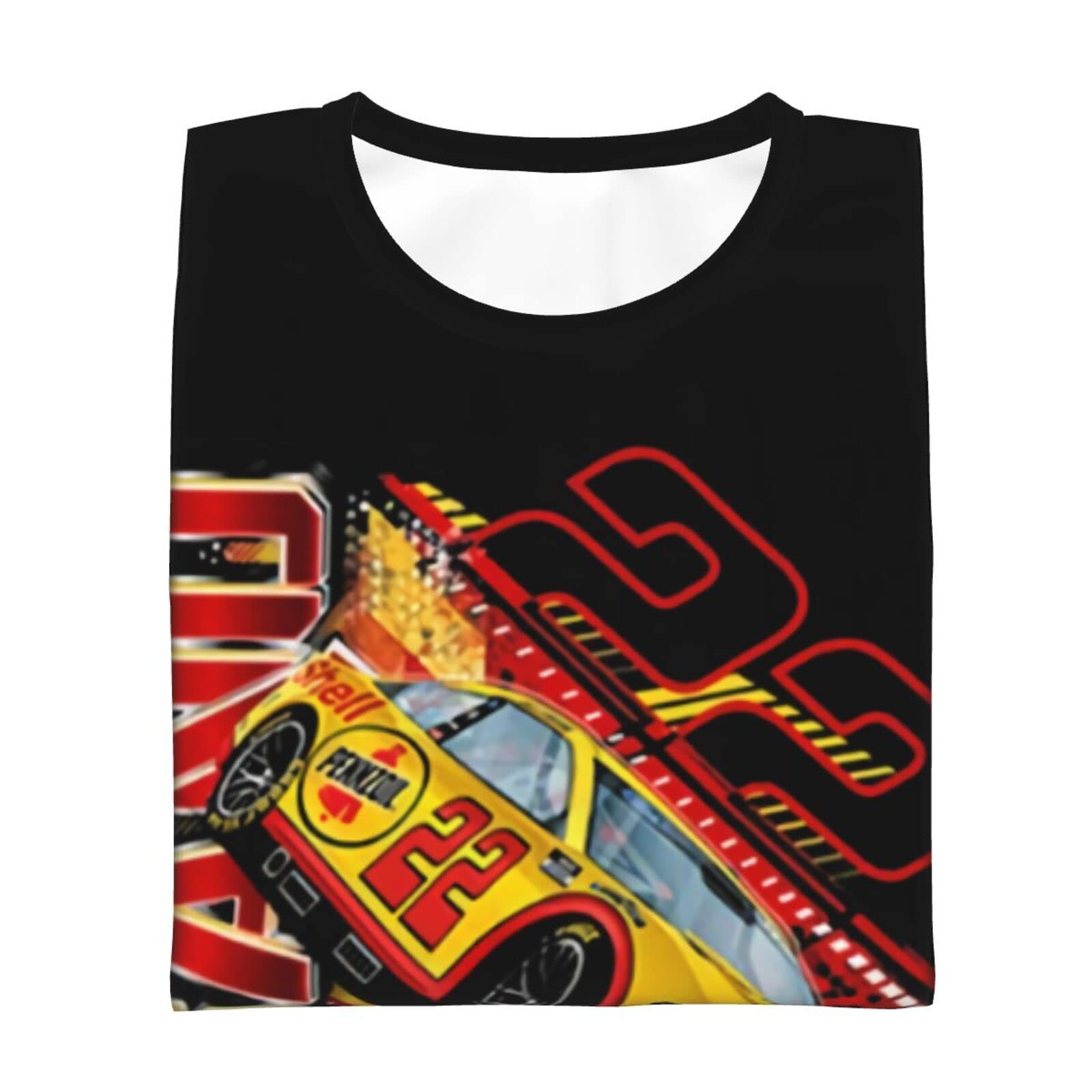 ASFRSH Joey Logano 22 Shirt for Teen Girl & Boy Printing Short Sleeve Tee Athletic Classic Shirt Crewneck T-Shirt