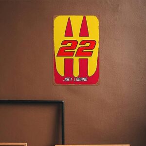 Logano 22 NumPlate Poster Metal Sign Tin Metal Retro Wall Decor for Home,Street,Gate,Bars,Club