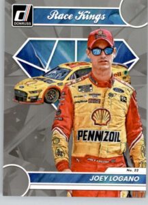 2023 donruss racing silver #7 joey logano shell-pennzoil/team penske/ford race kings official nascar trading card (stock photo shown, near mint to mint condition)