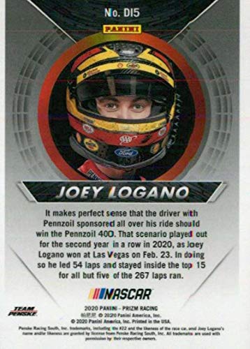 2020 Panini Prizm Dialed In #5 Joey Logano Shell-Pennzoil Team Penske Ford NASCAR Racing Trading Card