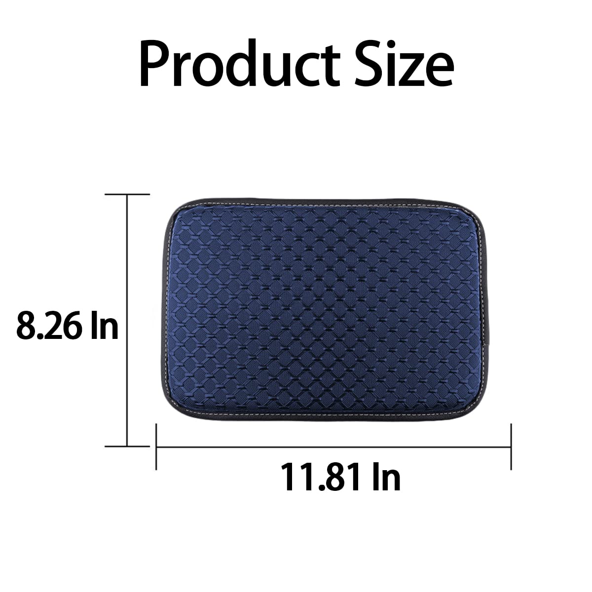 Blilo Car Center Console Pad, Waterproof PU Leather Car Armrest Seat Box Cover, Vehicle Central Control Cushion Protector, Car Interior Decor Accessories for Most Vehicle, SUV, Truck (Blue)