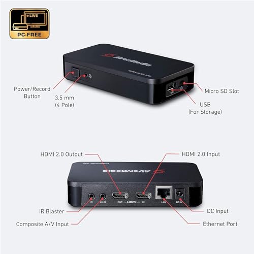 AVerMedia EZRecorder 330G - 4K Pass-Through and 1080p60 Video Recording, DVR with HDMI Capture, Digital Converter, Schedule Recording, No PC Required (ER330G)