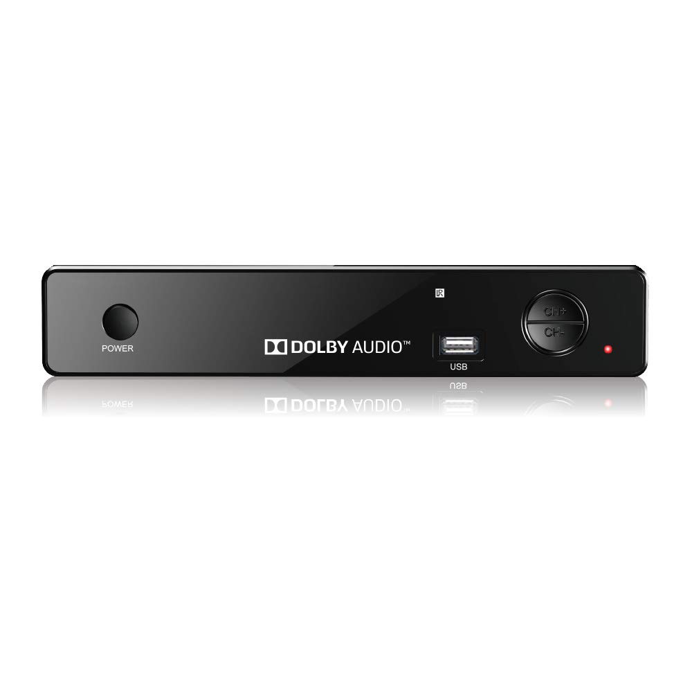 Mediasonic ATSC Digital Converter Box w/ TV Recording, USB Multimedia Player, and TV Tuner Function (HW-150PVR), Black