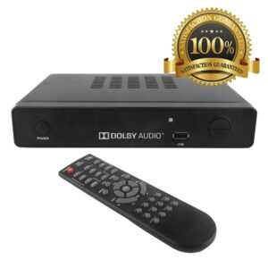 Mediasonic ATSC Digital Converter Box w/ TV Recording, USB Multimedia Player, and TV Tuner Function (HW-150PVR), Black