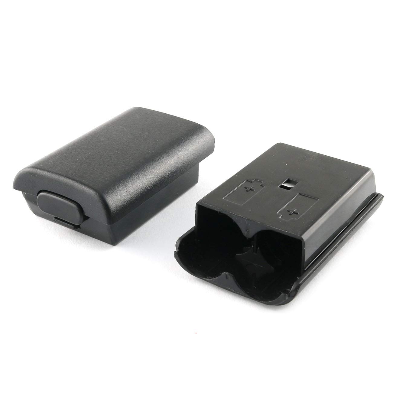E-outstanding Battery Case 2PCS Black AA Battery Back Covers Holders Shells for Xbox 360 Wireless Controller
