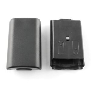 E-outstanding Battery Case 2PCS Black AA Battery Back Covers Holders Shells for Xbox 360 Wireless Controller