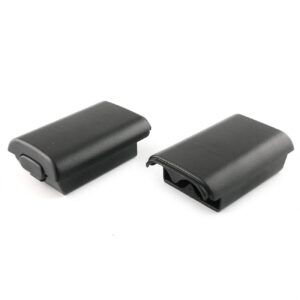 E-outstanding Battery Case 2PCS Black AA Battery Back Covers Holders Shells for Xbox 360 Wireless Controller