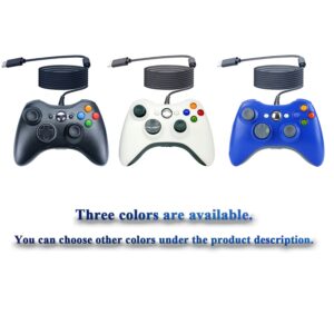 OSTENT Wired USB Controller Gamepad Joystick for Microsoft Xbox 360 Console Windows PC Laptop Computer Video Game Color White