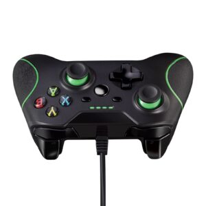 OSTENT Wired USB Controller Joystick Gamepad for Microsoft Xbox One/Xbox One S/Windows PC Laptop Computer Color Black