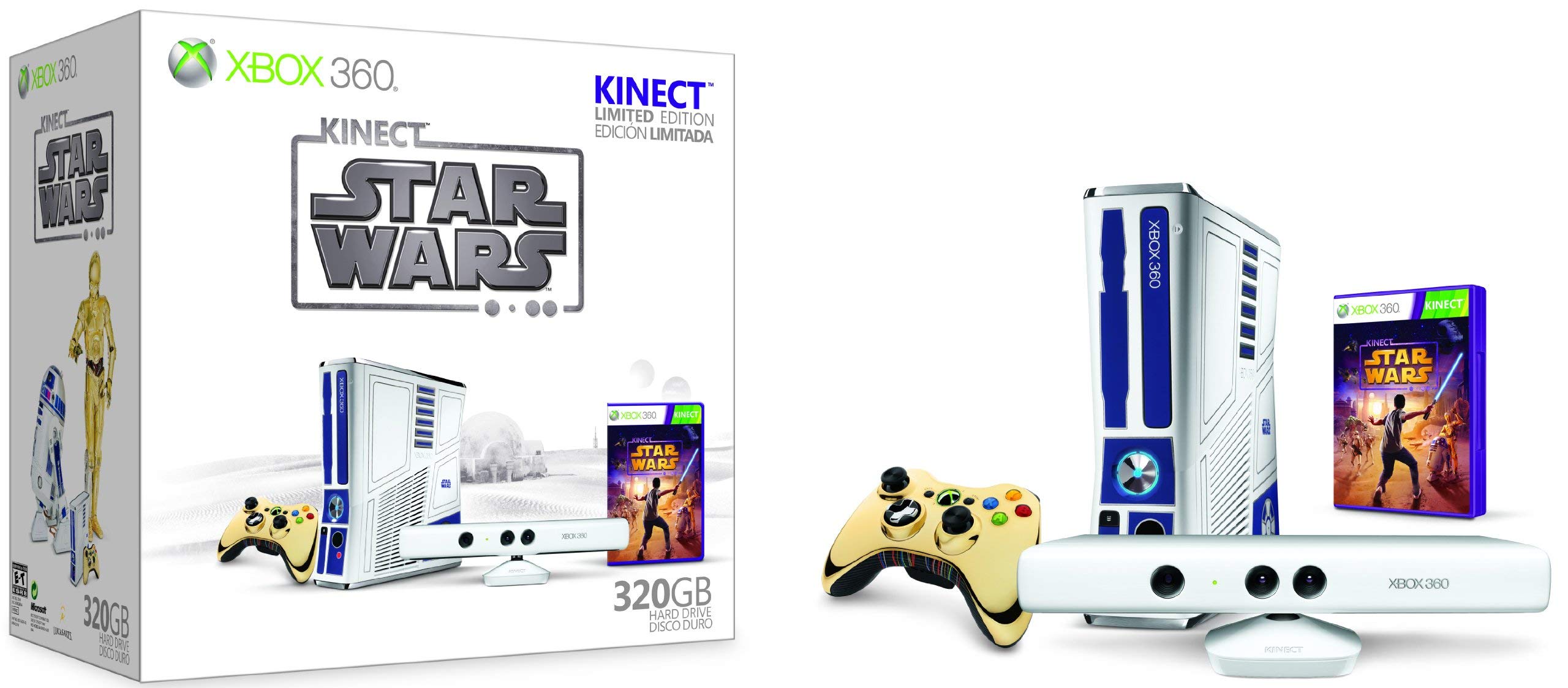 Xbox 360 Limited Edition Kinect Star Wars Bundle (Renewed)