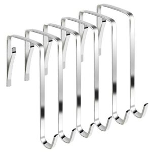 thsiree 10pcs over the door hooks, metal door hanger z hooks, sturdy over door hooks for hanging clothes, towels, coats and more