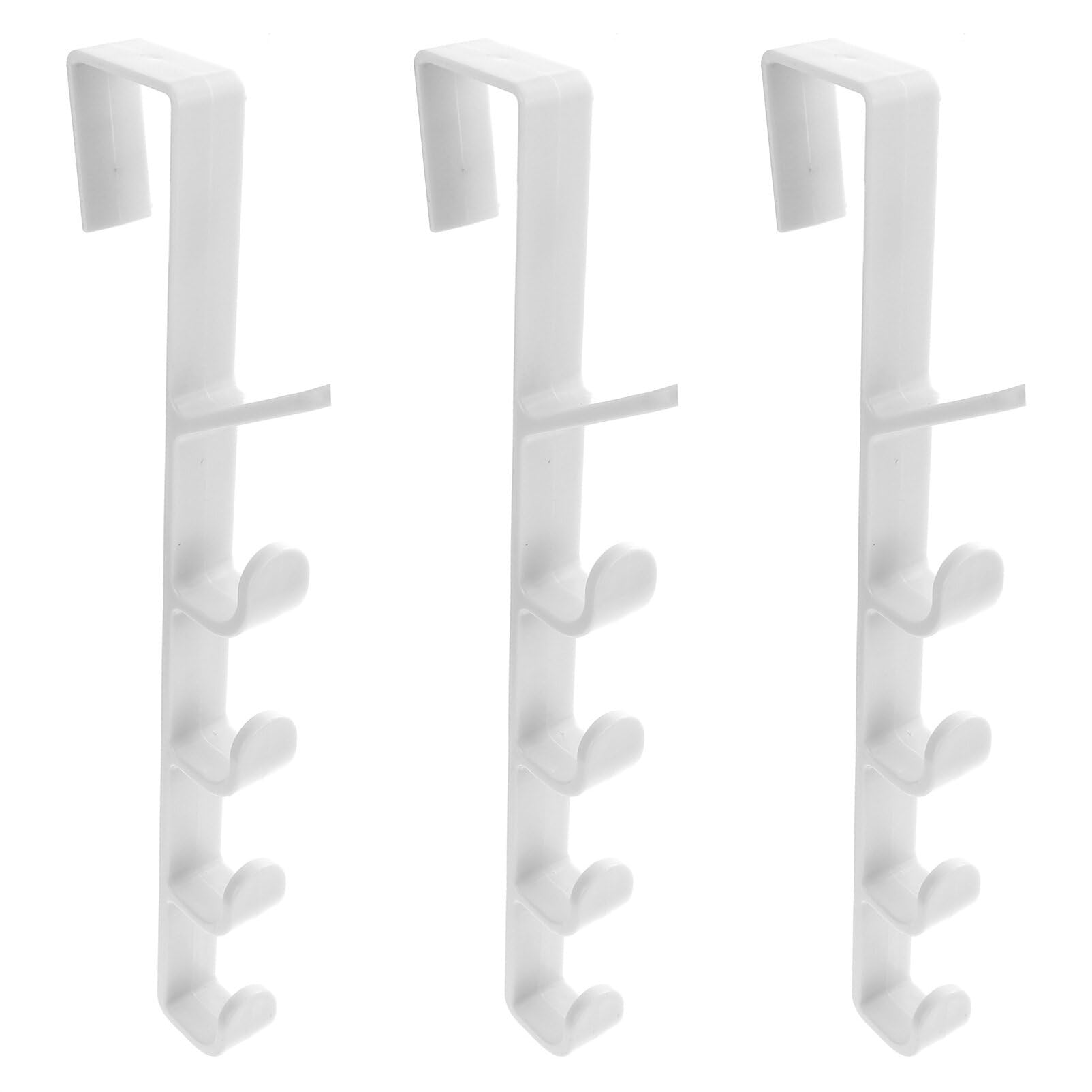 POPETPOP 9 pcs door coat hook over door hanger bathroom hooks door coat hanger towel racks for bathroom over The door rack pan pot mounted On The door abs white kitchen door