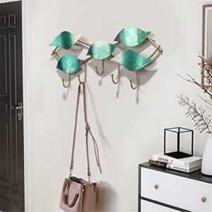 Chinese Style Wall Hook Bathroom Coat and Hat Storage Rack Entrance Metal Shelf Door Key Hanger