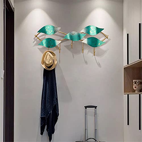 Chinese Style Wall Hook Bathroom Coat and Hat Storage Rack Entrance Metal Shelf Door Key Hanger