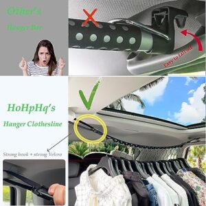 HoHpHq Car Clothes Hanger Bar - Car Travel Accessories Telescopic - Car Living Essentials - Automotive Cloth Racks for Coat Suit,SUV (Green)