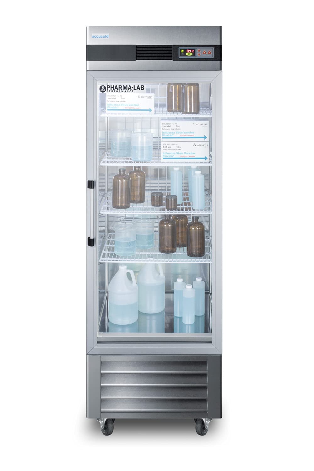 Summit 23 Cu.Ft. Upright Pharmacy Refrigerator Medical - Laboratory - Pharma-Lab 23 cu.ft. all-refrigerator with glass door