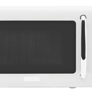 Haden Heritage Vintage 0.7 Cubic Foot 20 Liter 700 Watt Countertop Microwave Oven Kitchen with Turntable and 5 Power Levels, Ivory White