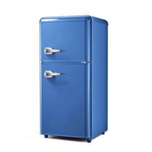 HOPDAY FLS-80G-BLUE Retro Compact Refrigerator, Blue