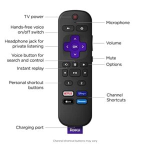 Roku Ultra 2022 4K/HDR Streaming Device and Roku Voice Remote Pro with Rechargeable Battery, Hands-Free Voice Controls, Lost Remote Finder, and Private Listening (Renewed)