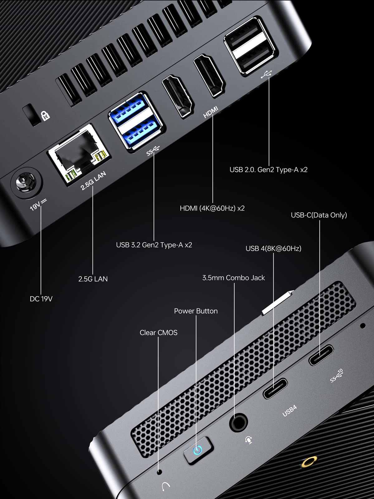 MINISFORUM Venus Series UM773 Lite Mini PC AMD Ryzen 7 7735HS Barebones Desktop Computer, No RAM No SSD, 2.5Gbps LAN, 2X4K HDMI, 1X8K USB4 Output, Radeon 680M Graphics Micro PC