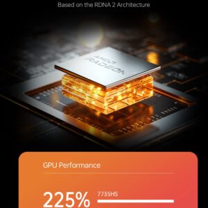 MINISFORUM Venus Series UM773 Lite Mini PC AMD Ryzen 7 7735HS Barebones Desktop Computer, No RAM No SSD, 2.5Gbps LAN, 2X4K HDMI, 1X8K USB4 Output, Radeon 680M Graphics Micro PC