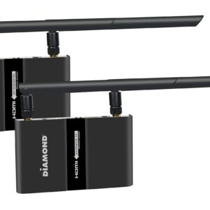 Diamond Multimedia Multi- Channel 2X2 Wireless HDMI 5GHz Kit, Stream HD 1080P Video/Audio up to 300 ft from Any HDMI Source to HDTV/Monitor/Projector (VS600), Black