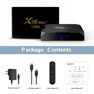 Sofobod Android11.0 Smart TV Box,Amlogic S905X4 64bit Quad Core Cortex A55 CPU, G31 MP2 GPU,4GB RAM 64GB ROM,USB 3.0,BT4.0, 2.4G/5G Dual Wi-Fi, 100M Ethernet, H.265 3D/4K/8K HDR:X96MAX+ Ultra 464