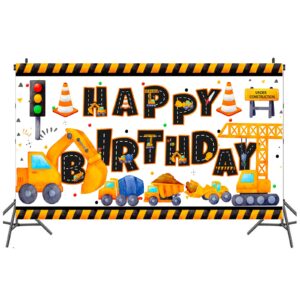 guienco construction birthday party decorations includes construction birthday party theme supplies backdrop（5ftx3ft） for kids birthday party baby shower partys supplies