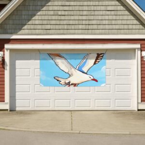 Flying Seagulls Printed Banners Personalized Party Banner Photo Text Background Banner Wall Banner for Halloween Party Home Decorations or Backdrops