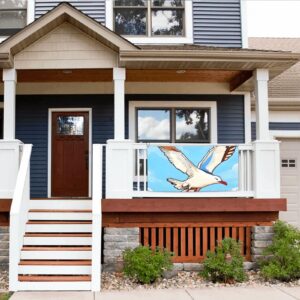 Flying Seagulls Printed Banners Personalized Party Banner Photo Text Background Banner Wall Banner for Halloween Party Home Decorations or Backdrops