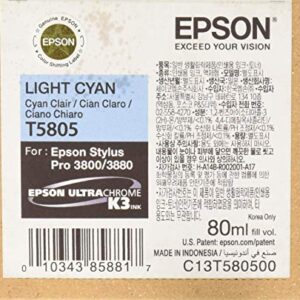 Epson T5805 UltraChrome K3 Light Cyan Cartridge Ink