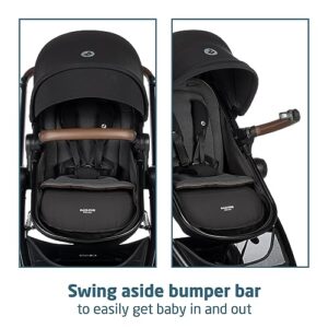 Maxi-Cosi Zelia™ Luxe 5-in-1 Modular - Baby Travel System Car Seat and Stroller, Infant Car Seat and Stroller Combo, Baby Car Seat and Stroller Combo in New Hope Black