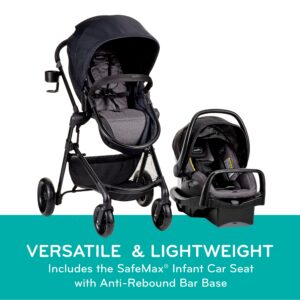 Evenflo Pivot Modular Travel System with LiteMax Infant Car Seat with Anti-Rebound Bar (Dusty Rose Pink)