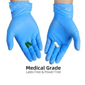 Basic Medical Synmax Vinyl Exam Gloves - Latex-Free & Powder-Free - Small, BMPF-3001(Small (Pack of 1000)),Blue