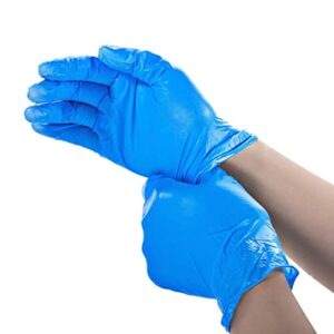 Basic Medical Synmax Vinyl Exam Gloves - Latex-Free & Powder-Free - Small, BMPF-3001(Small (Pack of 1000)),Blue