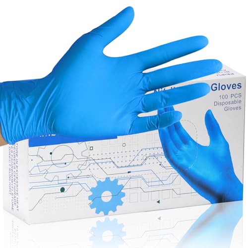 PEIPU Nitrile Gloves Disposable Gloves(Small, 100-Pack)，Powder Free, Cleaning Service Gloves, Latex Free