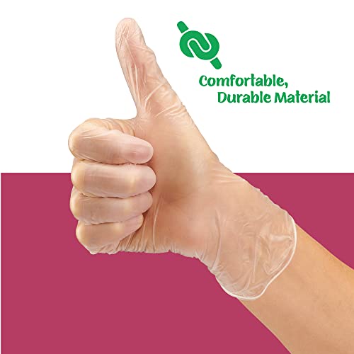 Disposable Plastic Vinyl Clear Gloves (Small, 100, Count)